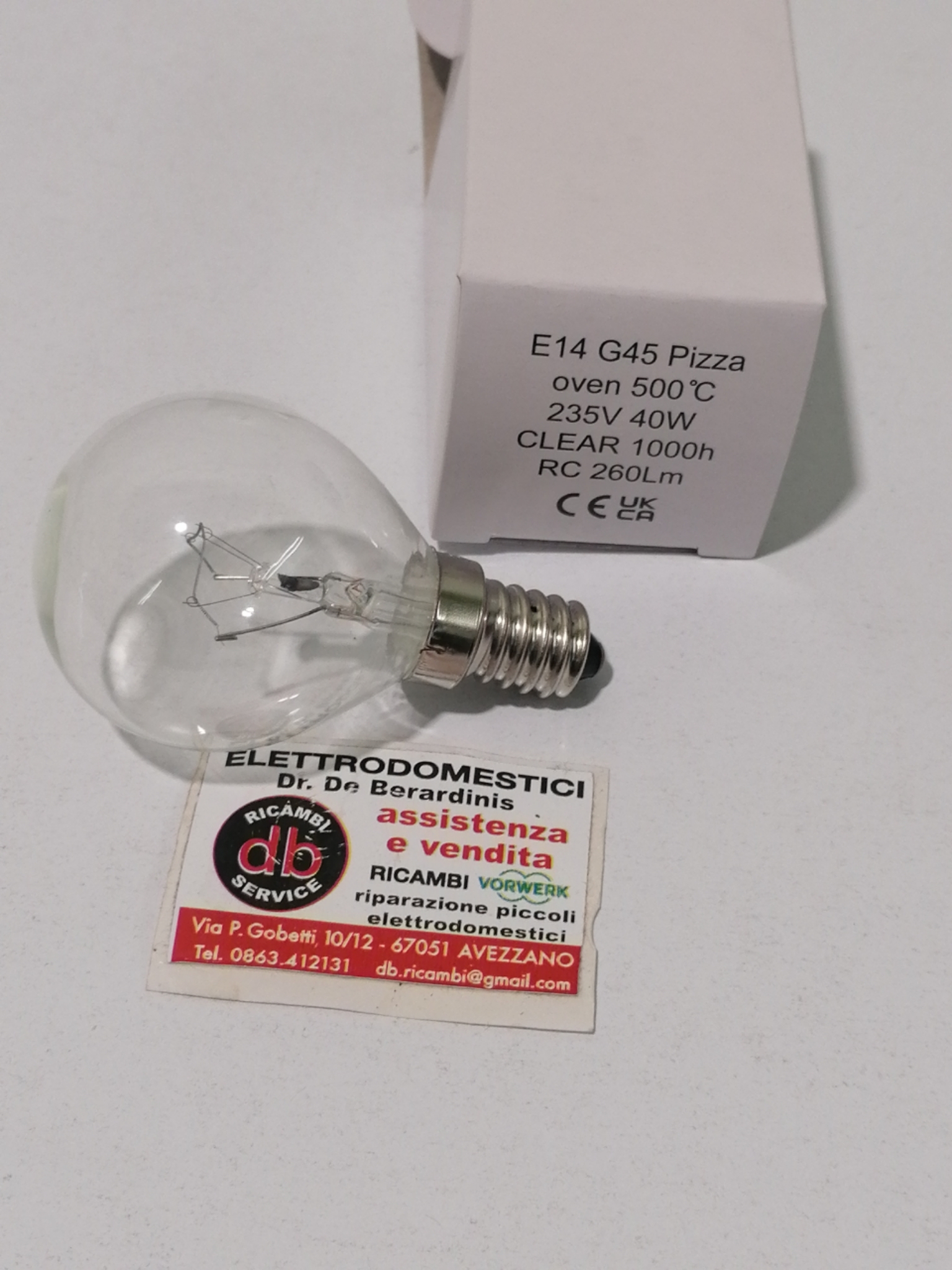 Lampadina Forno Pizza 500°