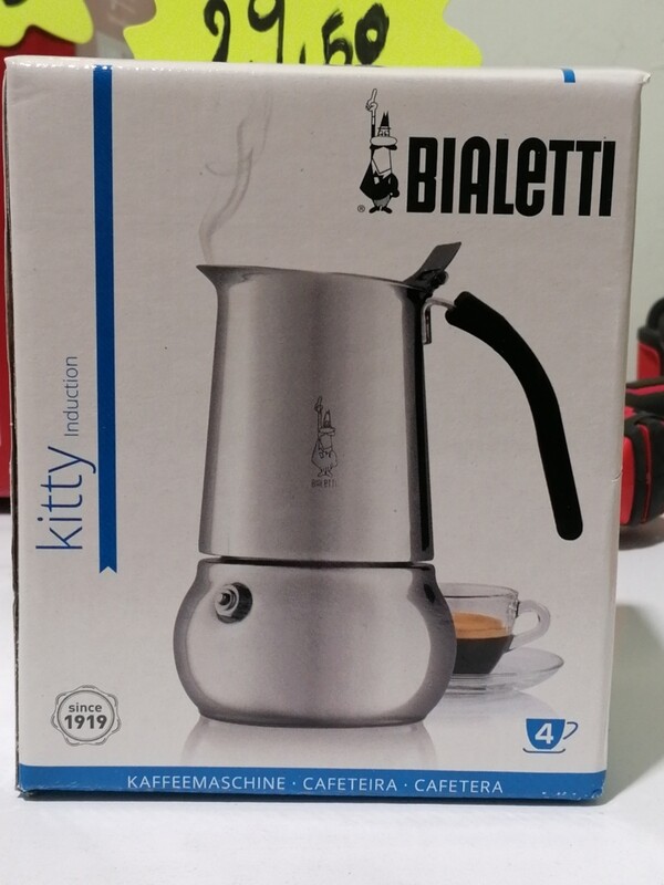 Caffettiera Moka Bialetti X Piano Induzione 4 Tazze Acciaio