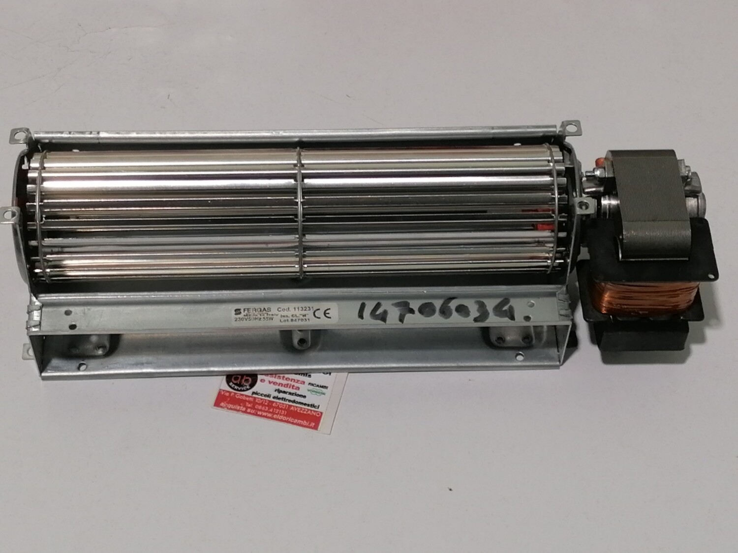 Ventilatore Tangenziale Stufa Pellets FERGAS 240x40 55 Watt  113231
