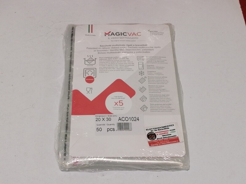 sacchetti sottovuoto magic vac 20x30 ac01024 50pz