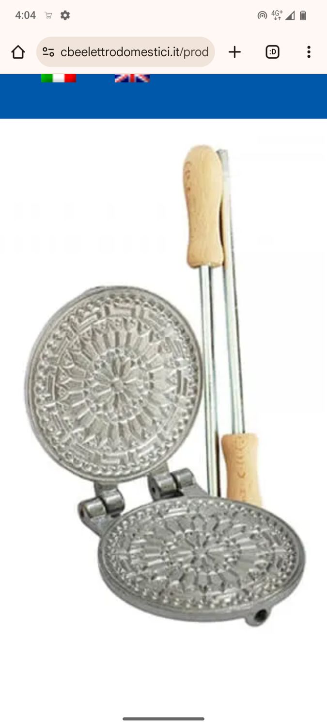 Stampo Per Ferratele Pizzelle Tonde Rosone Made Italy Abruzzo