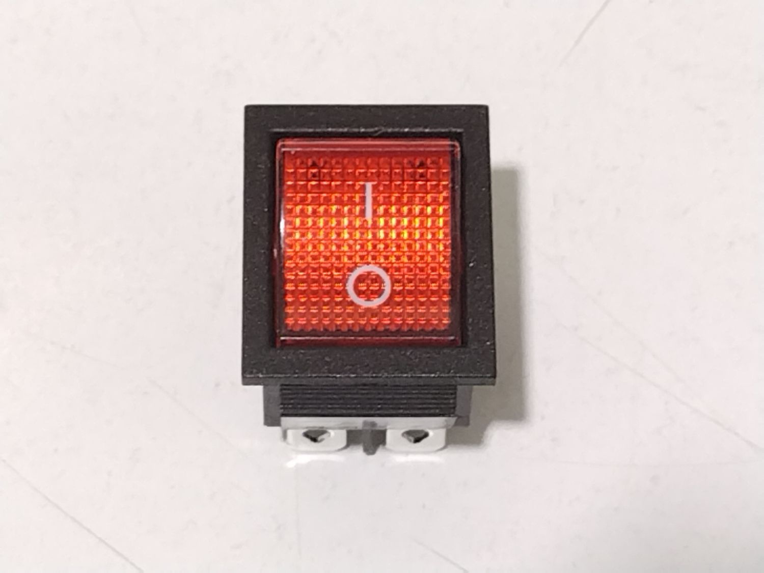 Interruttore Luminoso Rosso Bipolare 28x22