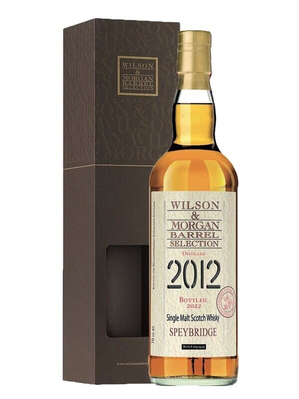 WILSON & MORGAN BARREL SELECTION WHISKY SPEYBRIDGE 2012 BOTTLE 2022 CL 70
