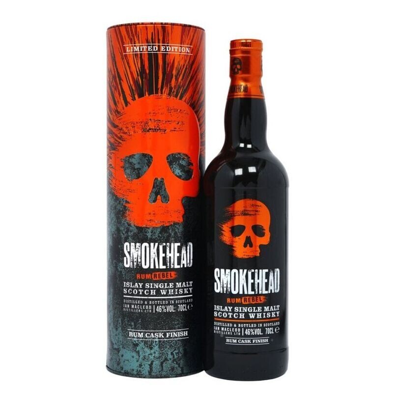SMOKEHEAD ISLAY SINGLE MALT SCOTCH WHISKY 46% CL 70 RUM CASK REBEL