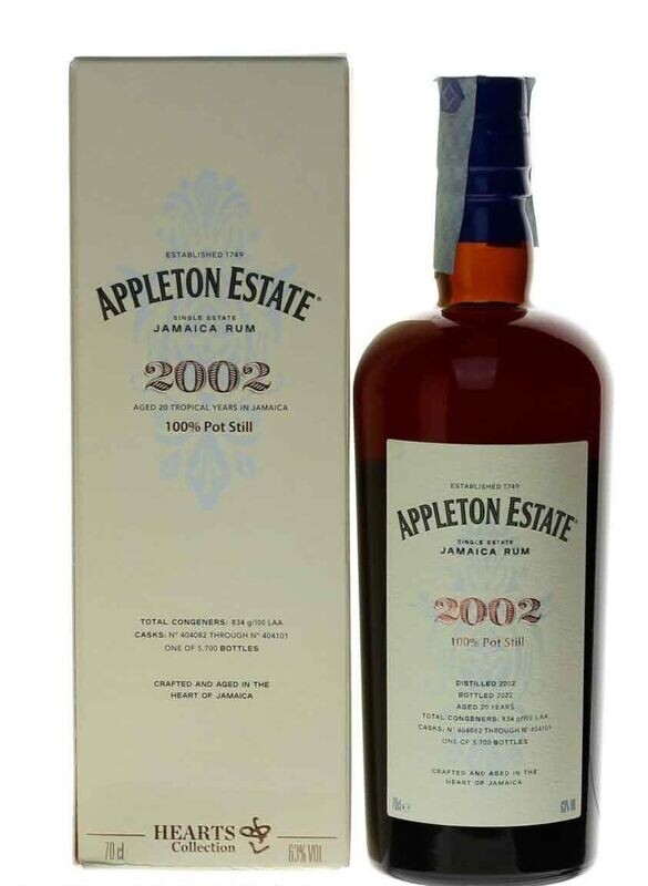 RUM APPLETON ESTATE JAMAICA RUM 2002 CL 70 63%