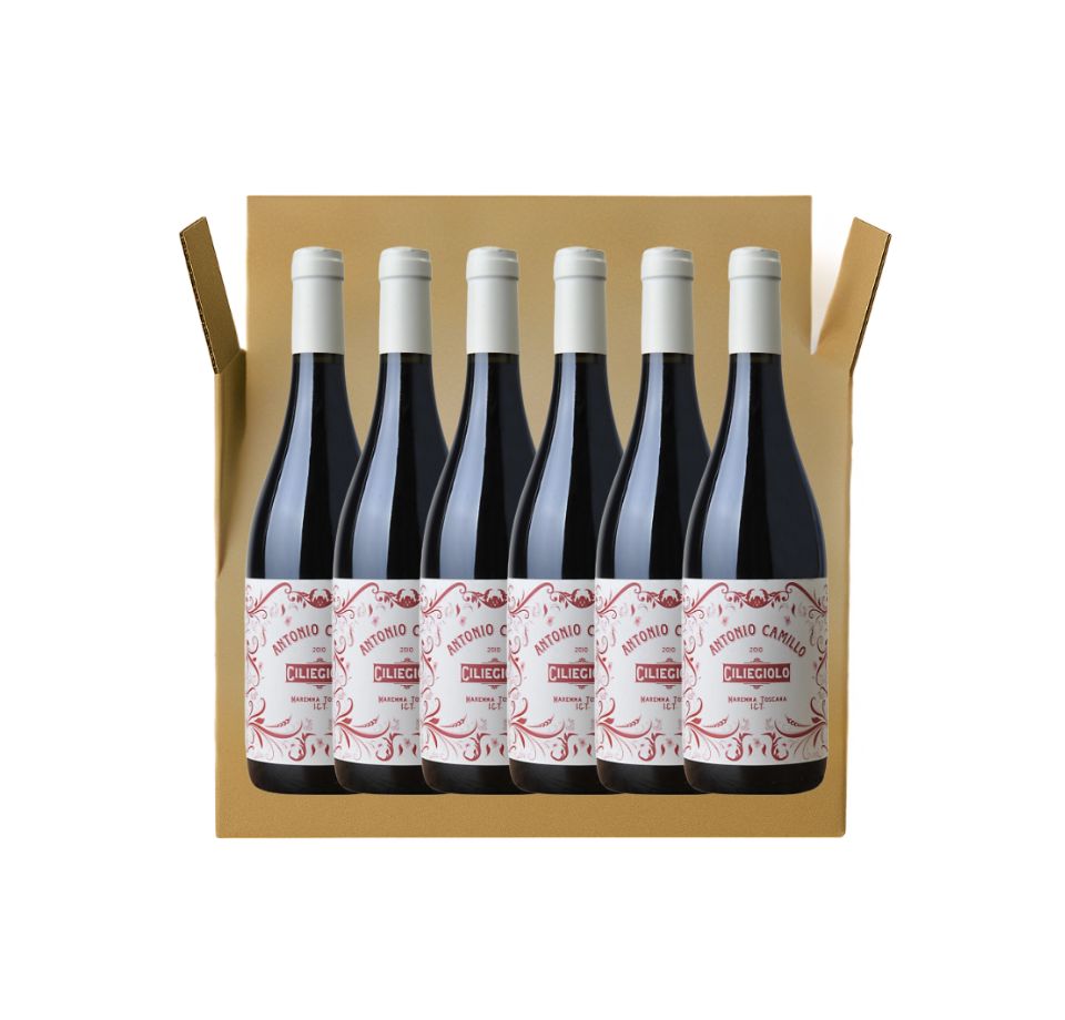 ANTONIO CAMILLO PRINCIPIO CILIEGIOLO IGT CL 75 - CONFEZIONE D 6 BOTTIGLIE ANTONIO CAMILLO PRINCIPIO CILIEGIOLO IGT CL 75 - CONFEZIONE D 6 BOTTIGLIE