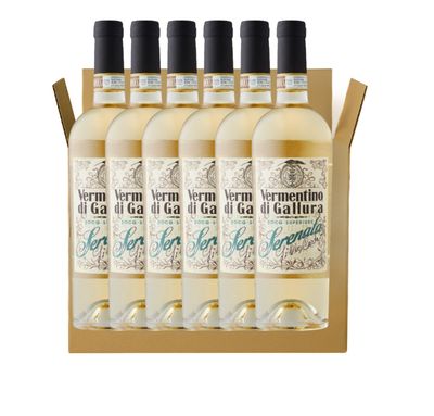 SILVIO CARTA SERENATA VERMENTINO DI GALLURA DOCG CL 75 -CONFEZIONE DA 6 BOTTIGLIE