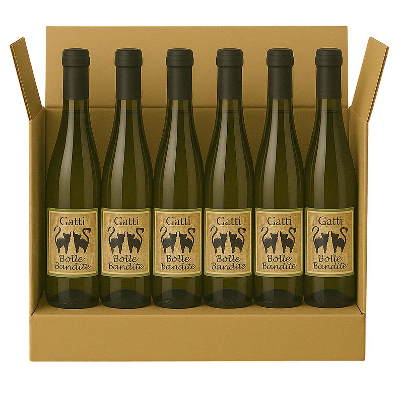 CAROLINA GATTI BOLLE BANDITE VINO BIANCO FRIZZANTE CL 75  - CONFEZIONE 6 BOTTIGLIE