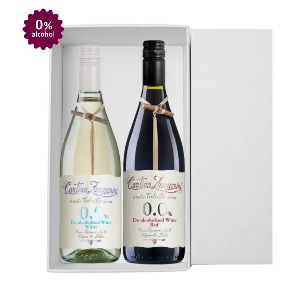 CONFEZIONE VINO ZACCAGNINI ALCHOL FREE - BIANCO & ROSSO