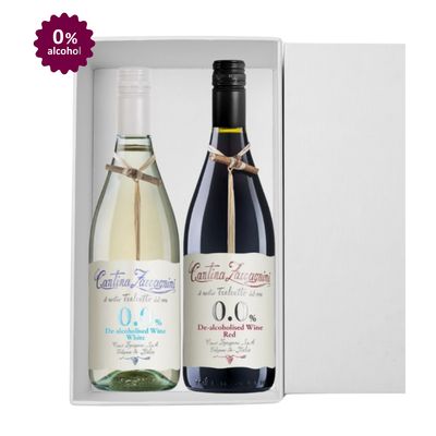 CONFEZIONE VINO ZACCAGNINI ALCHOL FREE - BIANCO & ROSSO