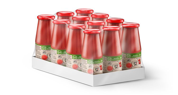 GUSTO SANO PASSATA BIO IN VETRO - CONFEZIONE DA 12 BOTTIGLIE DA 680 GR