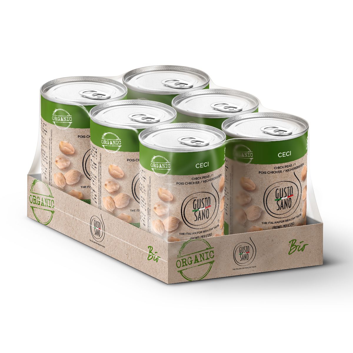 GUSTO SANO CECI BIO - CONFEZIONE DA 6 BARATTOLI DA 400 GR