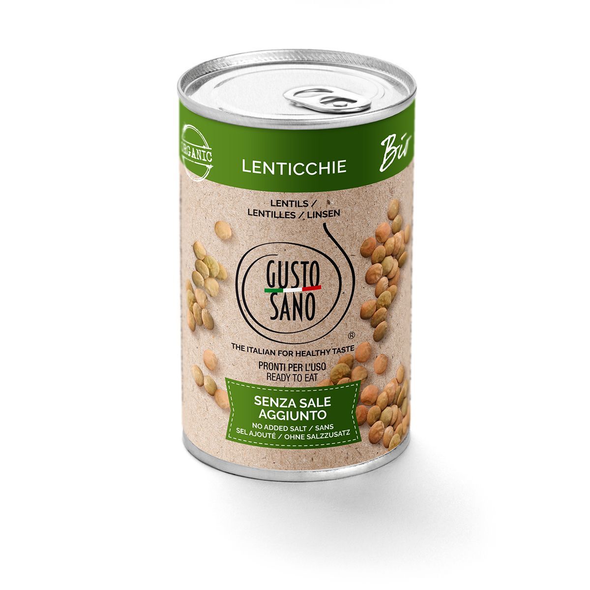 GUSTO SANO LENTICCHIE GUSTO SANO BIO - CONFEZIONE DA 6 BARATTOLI DA 400 GR