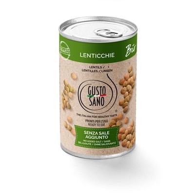 GUSTO SANO LENTICCHIE GUSTO SANO BIO - CONFEZIONE DA 6 BARATTOLI DA 400 GR