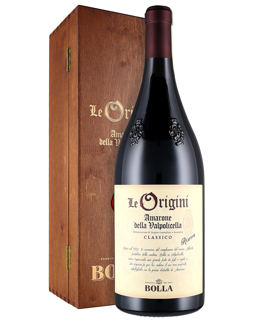 Le Origini Amarone della Valpolicella Classico 2016 DOCG Bolla Magnum 1,5 Lt Cassa in legno