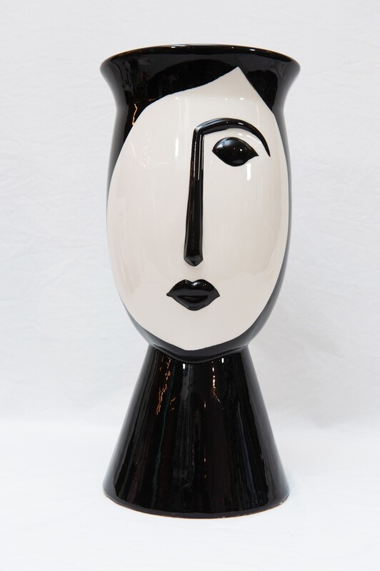 VASO FACCIA DONNA NERO E BIANCO