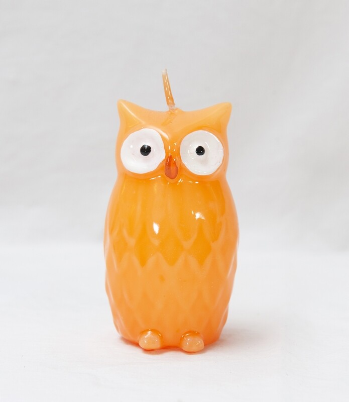 CANDELA FORMA GUFO - ARANCIO