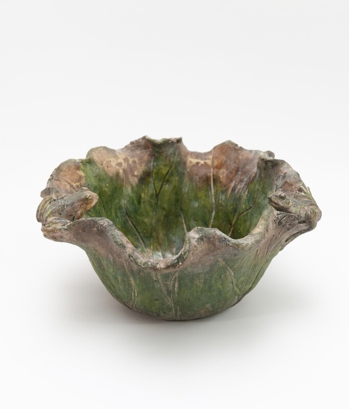 VASO FOGLIA LOTUS IN CEMENTO