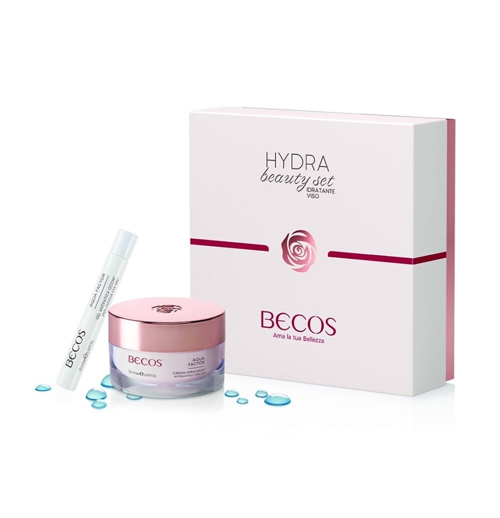 kit becos aqua factor crema idratante + contorno occhi