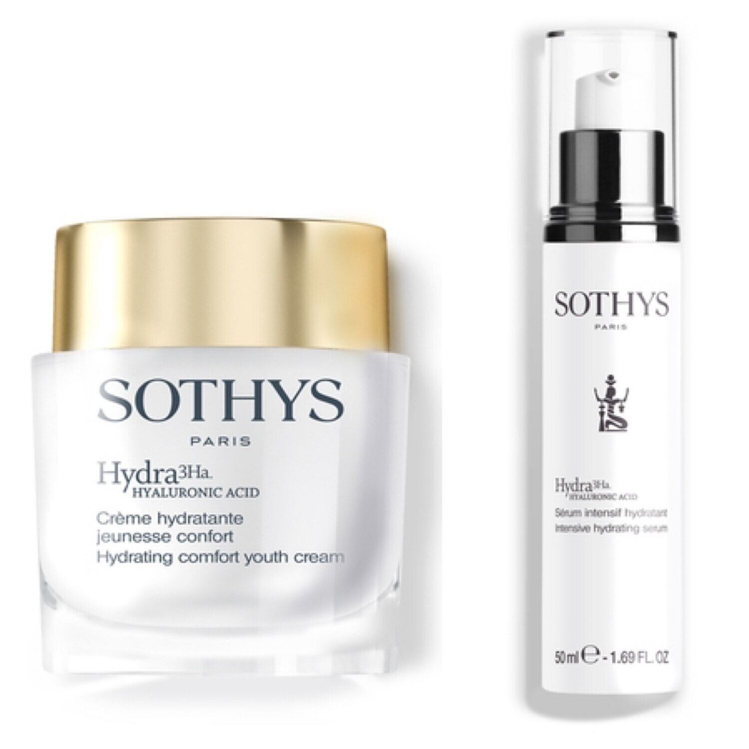 Sothys cofanetto crème hydratant jeunesse confort + sérum intensif hydratant