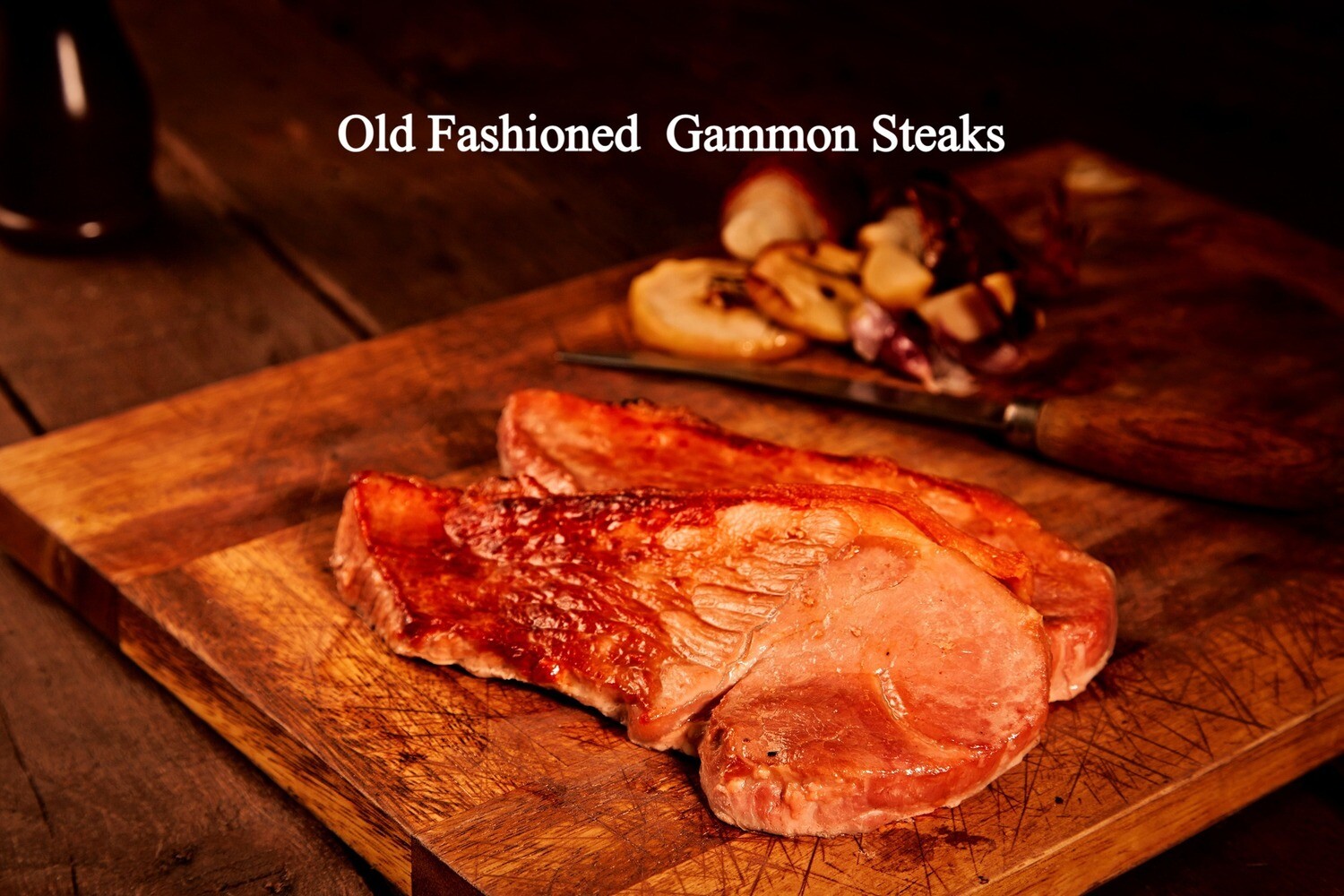 Old Fashioned Gammon Steaks - FROZEN - Av. 7.50€ per 350gm pack of 2               
(22.00€ per kg)