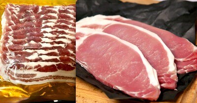 1 KG MIXED BACON PACK - DRY CURED - UNSMOKED