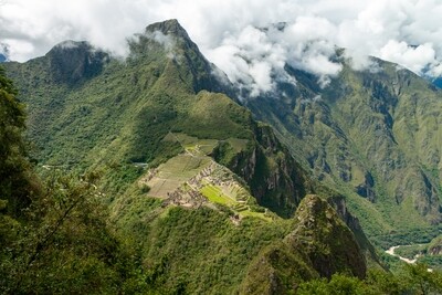 Wayna Picchu Mountaintop View Canvas Print and Lindt Chocolate Truffles