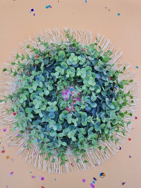 Eucalyptus krans gemaakt van zijde
