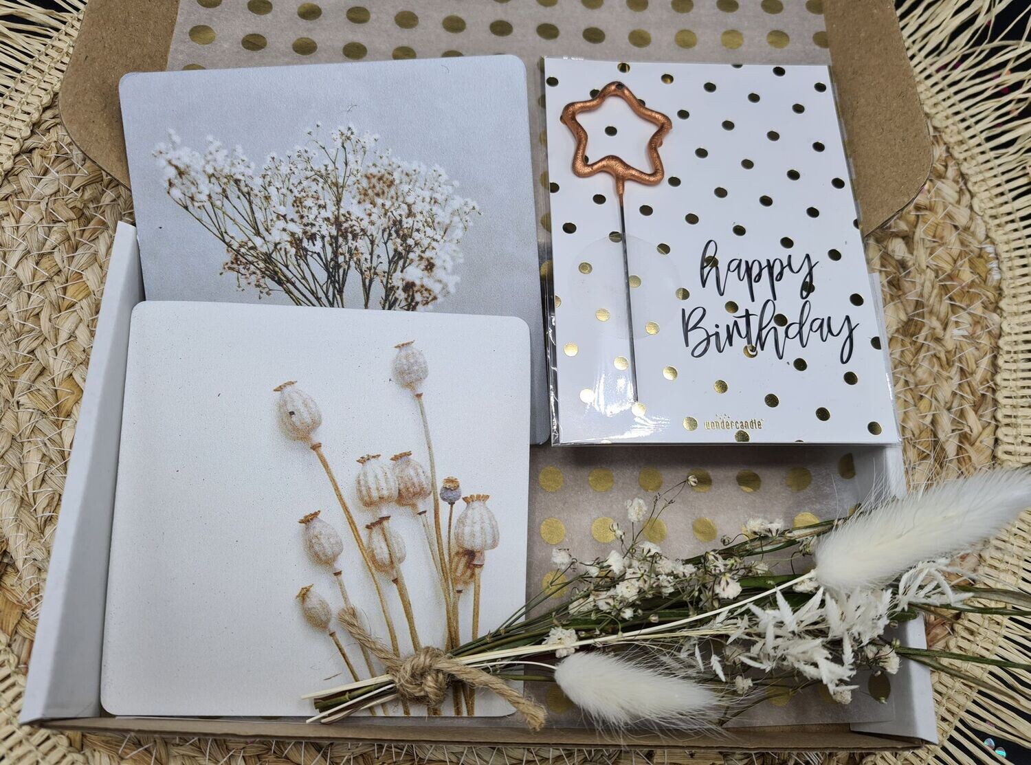 Mooie bloemen  onderzetter brievenbus cadeau