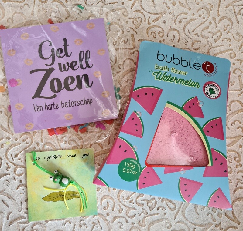 Bubble t get wel  zoen brievenbus cadeau