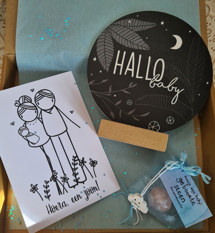 geboorte steen  baby brievenbus cadeau