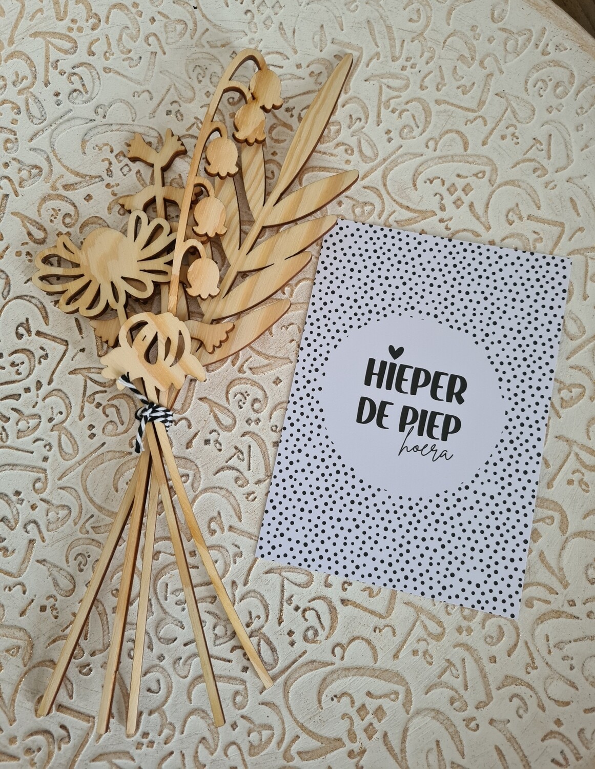 'Boeket bloemen' brievenbuscadeautje