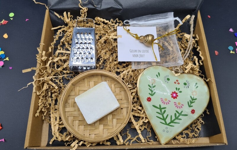 Amber hart brievenbus cadeau