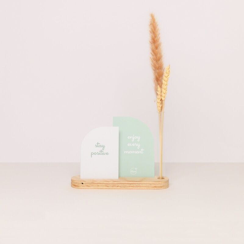 quote holder met vaasje voor droogbloemen-by woom