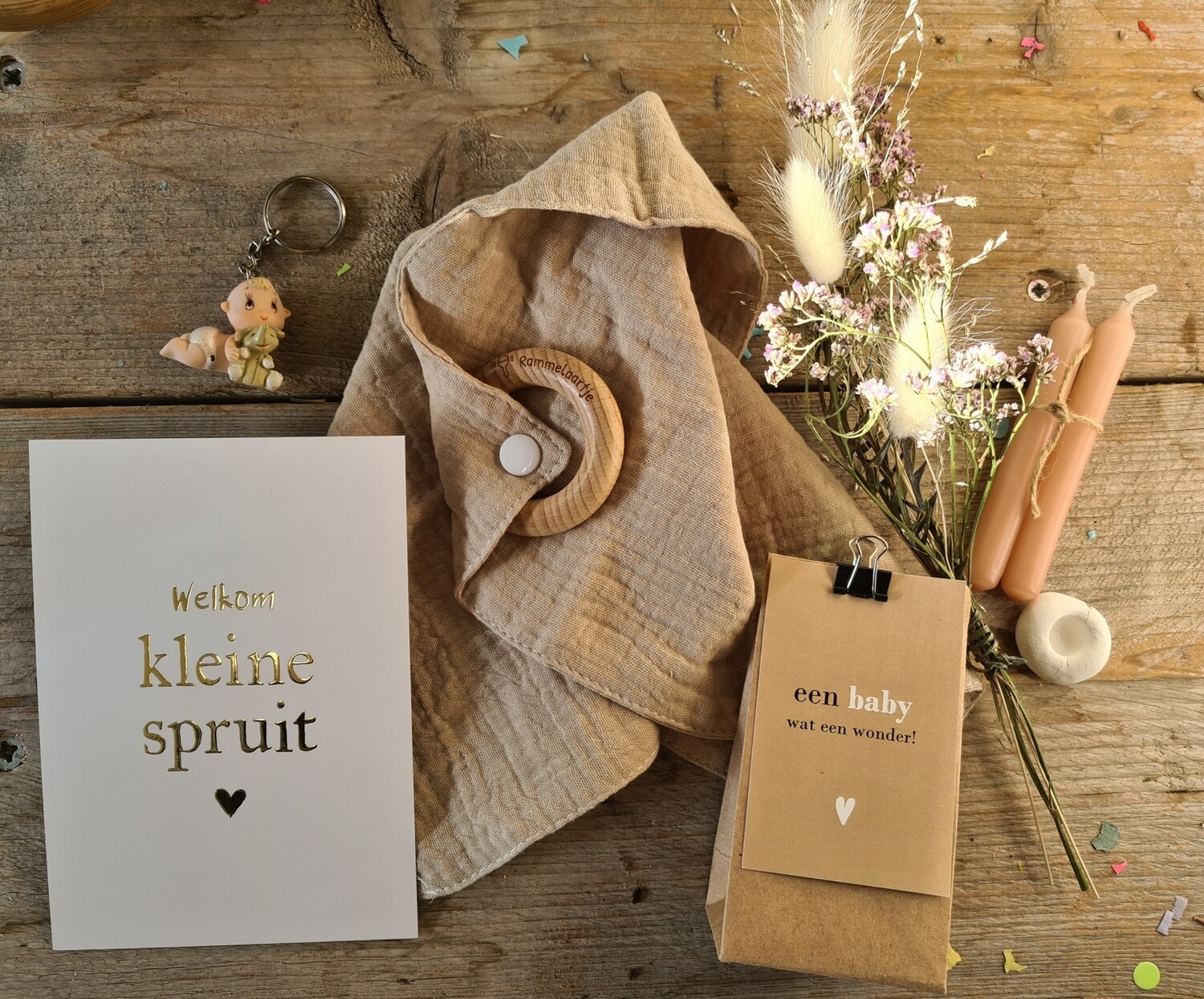 Welkom kleine spruit   baby brievenbus cadeau
