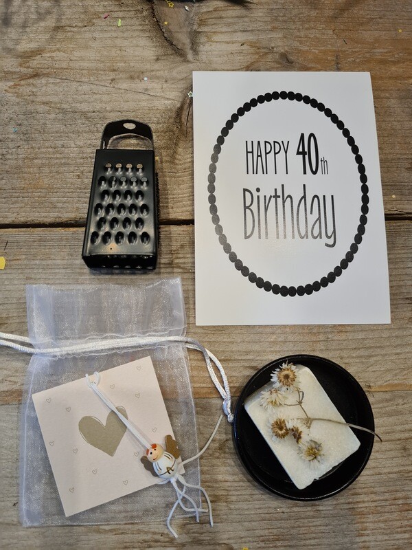 Gefeliciteerd met je 40e verjaardag amber brievenbus cadeau