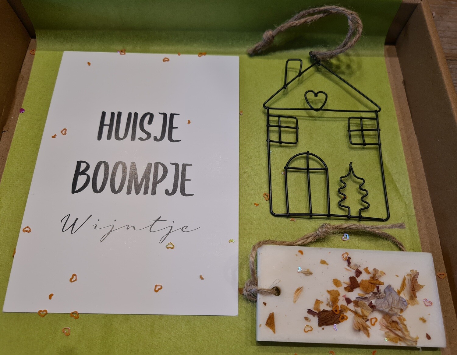 Huisje, boompje, wijntje   brievenbus cadeau