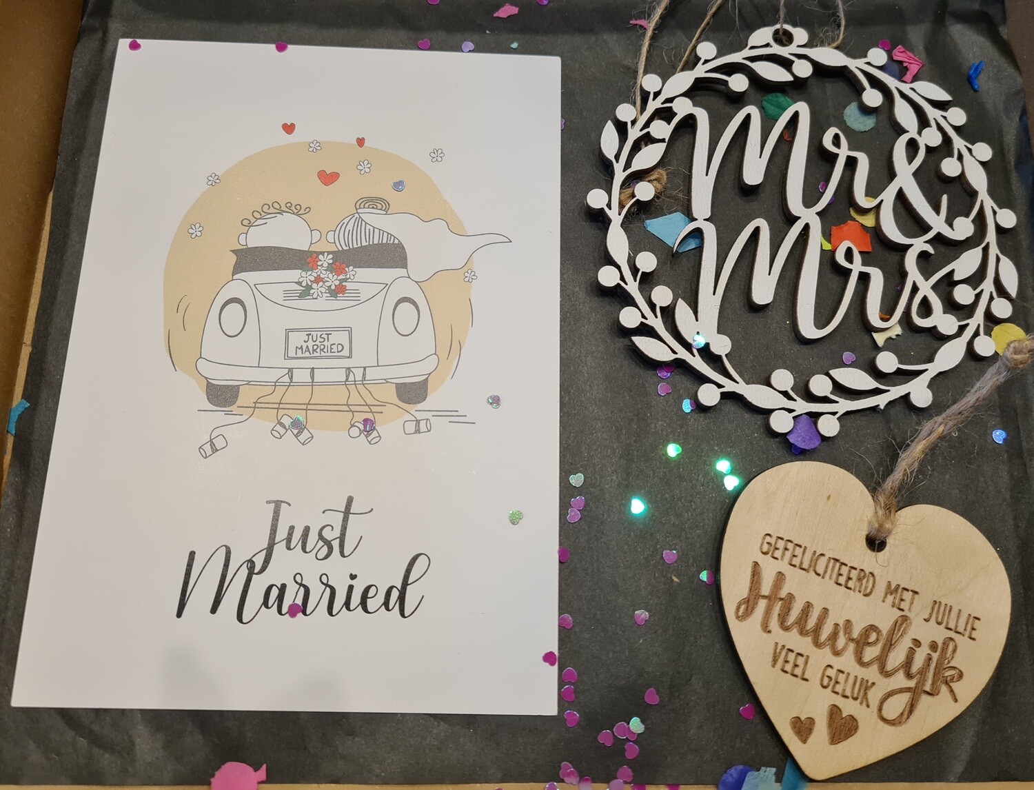 just married   brievenbus cadeau