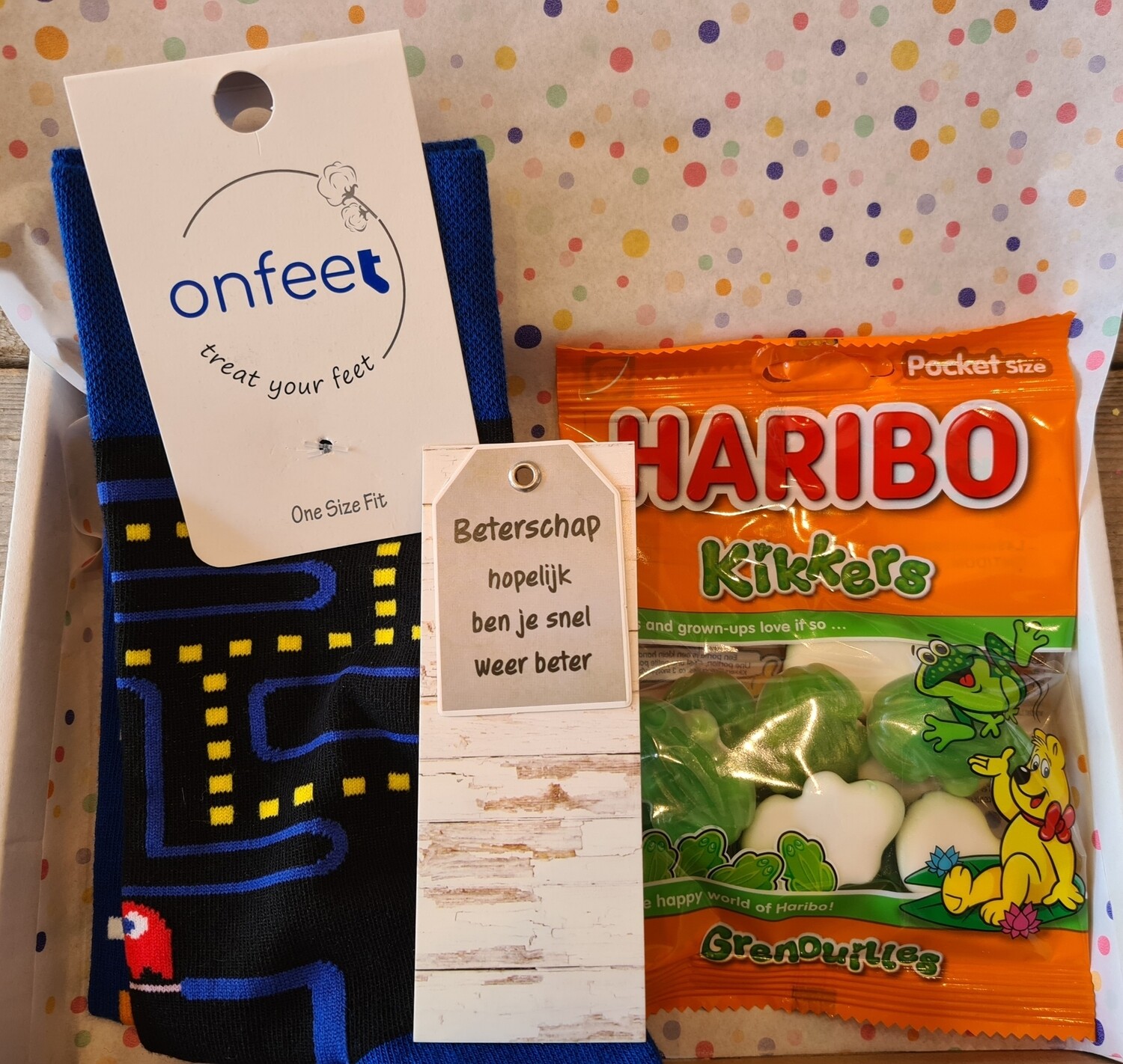 Pac-man beterschap  brievenbus cadeau