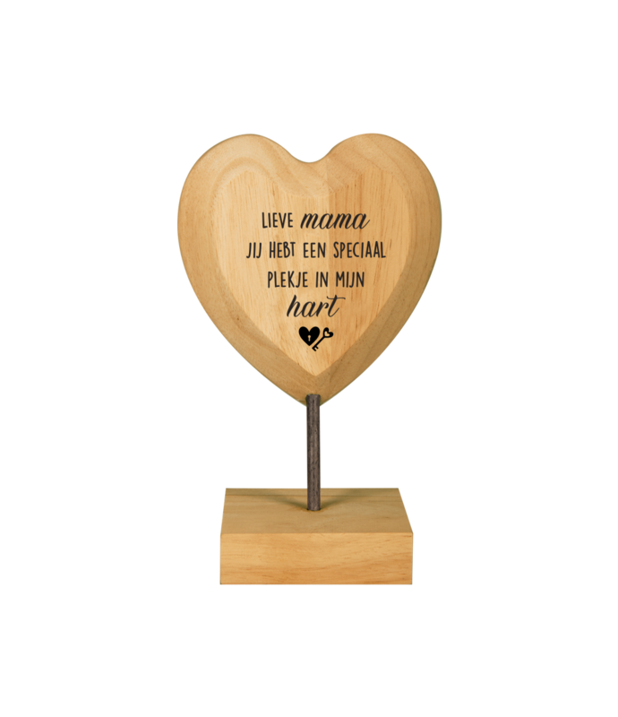 Wooden heart mama