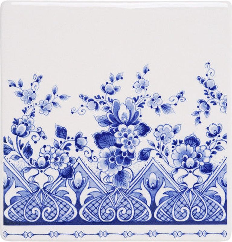 Heinen Delfts Blauw - Tegel 'Majolica'