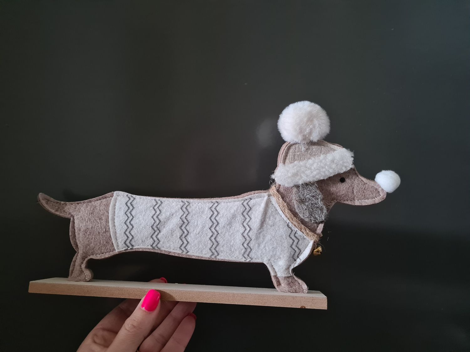 Houten teckel decoratie