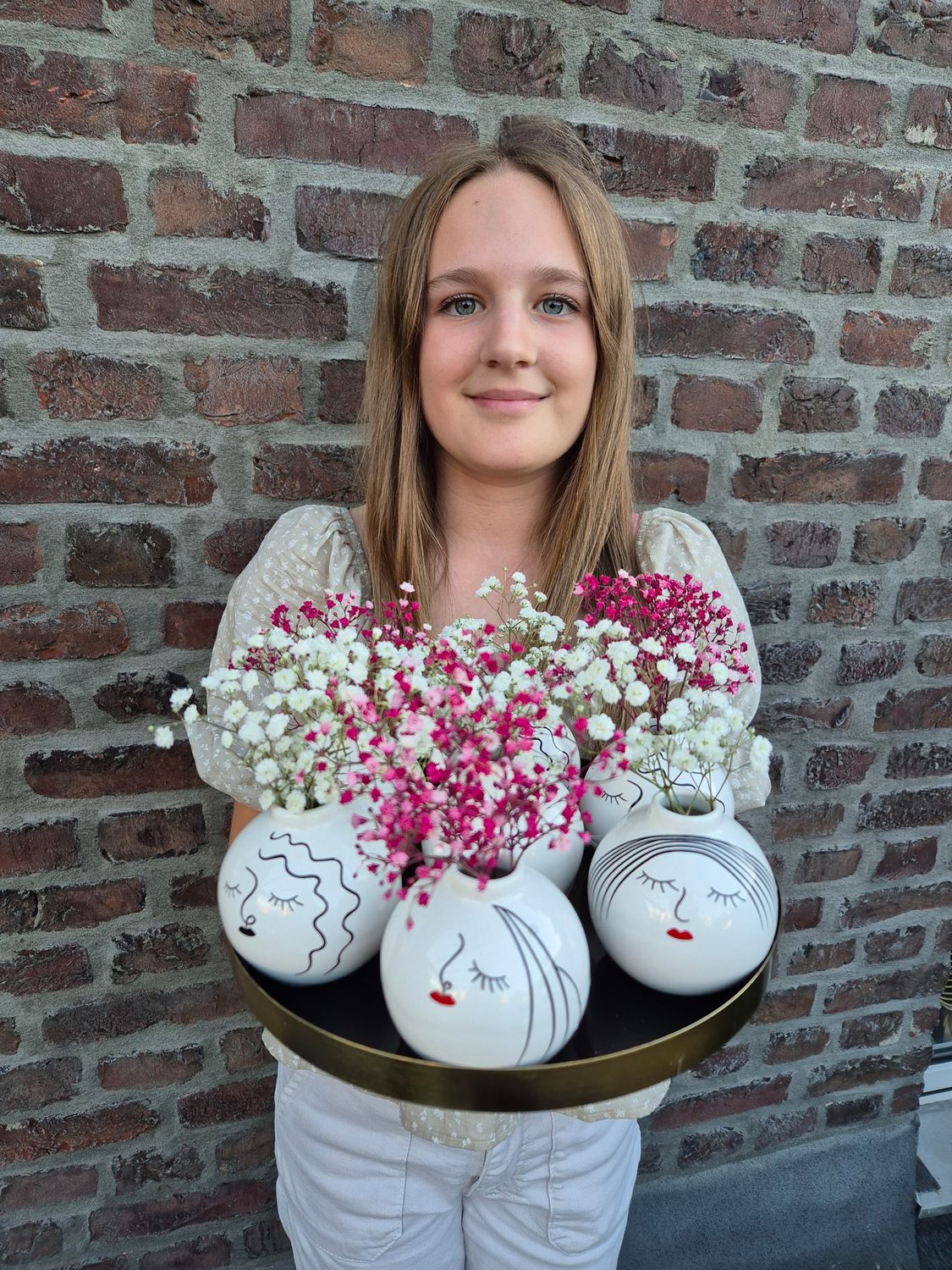 gezicht vaasjes per 2 stuks