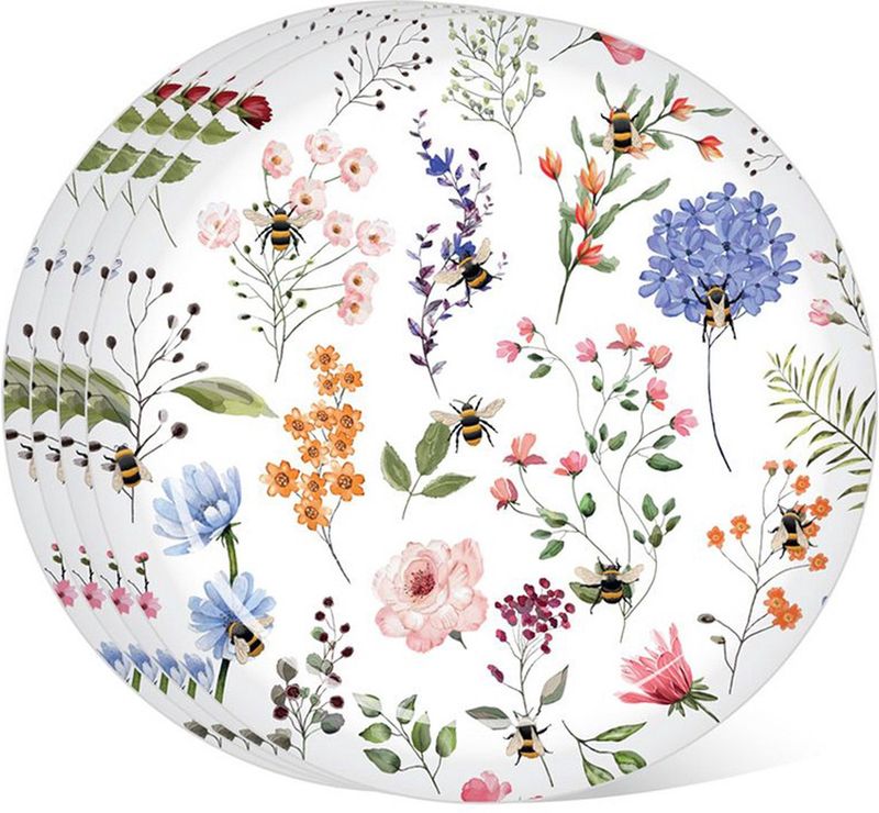 Set Picknick/Camping Borden RPET - Nectar Meadows Wilde Bloemen - 4 stuks - 1,5x23cm