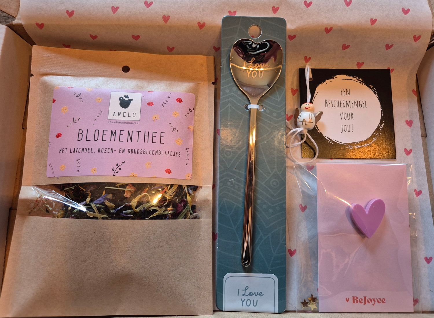 brievenbus cadeau bloemen thee