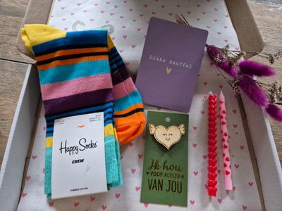 hartjes en kaarsjes  brievenbus cadeau