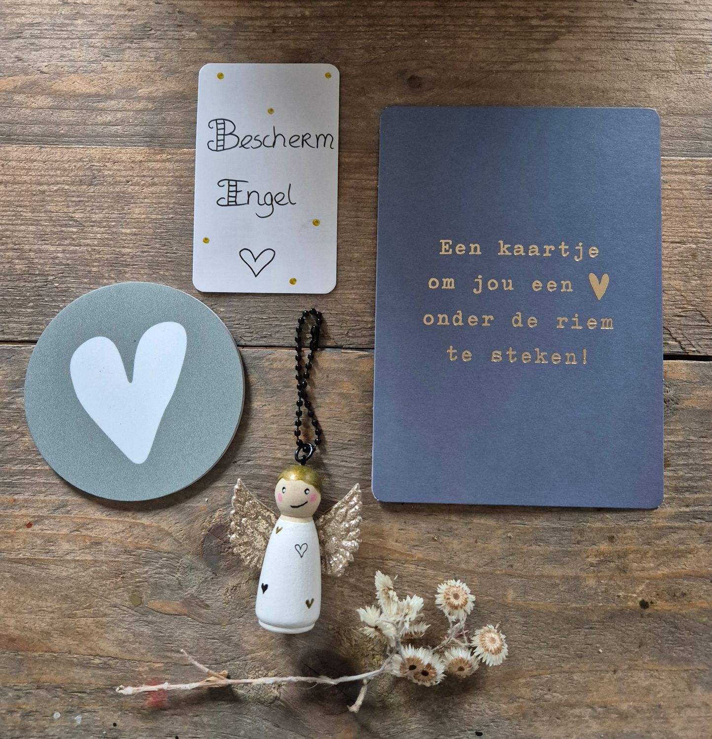Hart onder de riem bescherm engel brievenbus cadeau