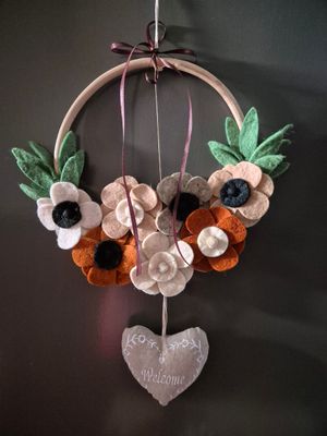 Bloemen deurkrans kidsdepot