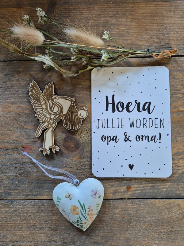 Jullie worden opa & oma  brievenbus cadeau