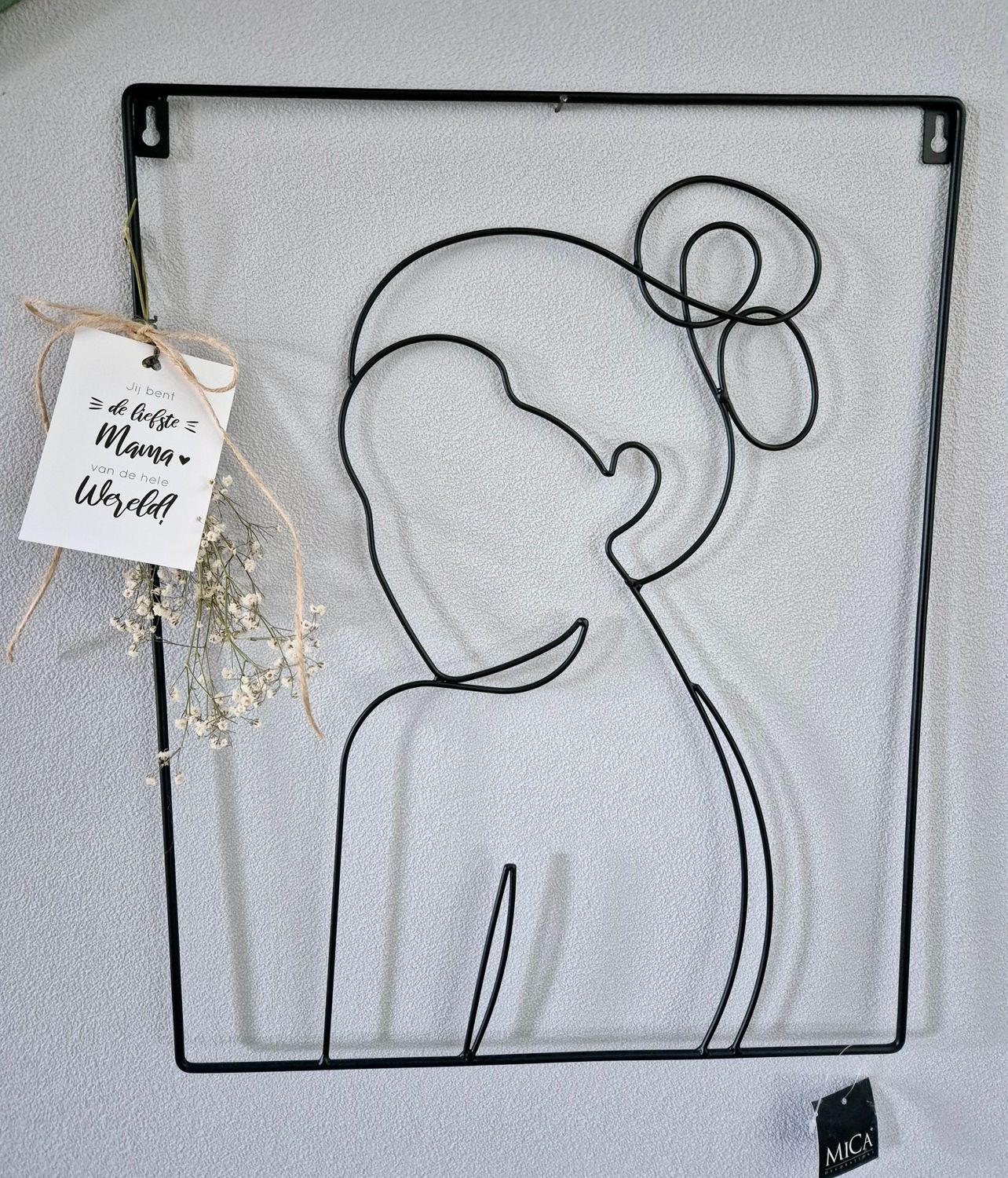 Mama schilderij van mica decorations